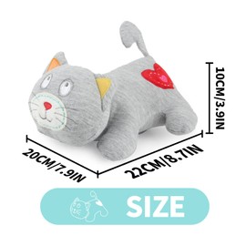 ALL FOR PAWS Little Buddy Heart Beat Sheep, Puppy Toy with Heartbeat Dog Training Toy for Separation Anxiety Relief Behavioral aid for Pets (Grey Kitty with Heartbeat)
