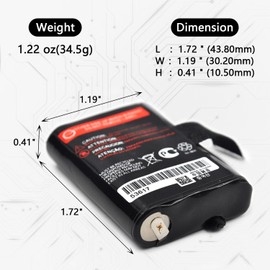elxjar (5-Pack) 3.6V 700mAh AAA Ni-MH Rechargeable Battery Pack Replacement for Motorola GMRS/FRS Radios 53617 KEBT-086-A KEBT-086-B KEBT-086-D