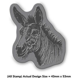 'Donkey ' Rubber Stamp - Unmounted Design for Crafting & Scrapbooking, A8 (RS00051064)