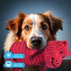 Zappi Co Pink Hippo Dragon Plush Dog Toy with Squeaker