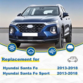 HRSNO HRSNO 26"+14" Windshield Wipers With 13" Rear Wiper Blade Sets Automotive Replacement for Hyundai Santa Fe 2013-2018/Santa Fe XL 2013-2019/Santa Fe Sport 2013-2018 Easy For Installation (Pack of 3)