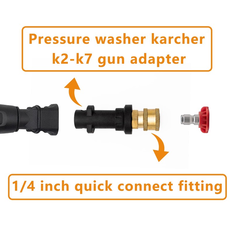 Fai Top Pressure Washer Gun Adapter with 1/4" Brass Female