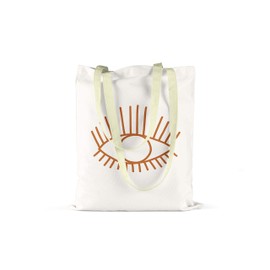 Le Jardin du Lin Printed Shopping Bag, Foldable, Fabric Bag with Two Long Handles, Size: 34 x 40 cm