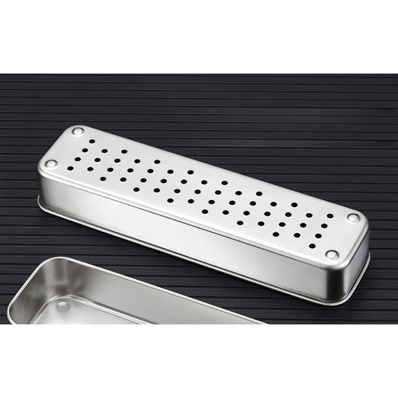 Silverware Tray Stainless Steel Widened Splash Proof Cutlery Organizer for