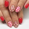 Uñas acrílicas a presión, uñas postizas de almendra mediana, uñas