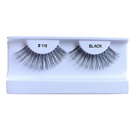 10 Pairs 100% Human Hair False Eyelashes Natural Black #118