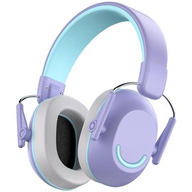 New Bee NR91 Earmuffs for Kids, Soundproofing, Hearing Sensitivity, SNR30dB Folding, Lightweight, For Living, Studying, Sleeping, Purple