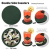 Silicone Coasters 6 Pack Coasters with Deep Tray Holder -