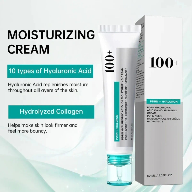 2pcs Crema Facial Hidratante Con Ácido Hialurónico, Pdrn 100
