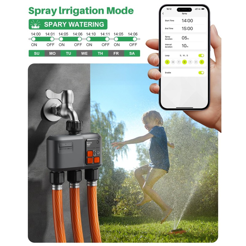 johgee Irrigation Computer WLAN 3 Outputs with 300 m RF