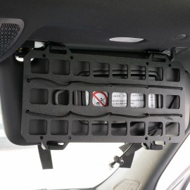 Unbranded Vehicle Car Tactical Rigid Molle Panel Storage Sun Visor Organizer Gear Holder