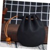 STOBOK Mens Coin Pouch Leather Coin Bag Small Drawstring Pouch