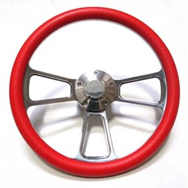 does not apply Chevy Super Sport SS Red Steering Wheel 14" Billet Muscle Style Wheel