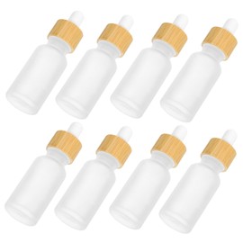 PACKOVE 8Pcs Frosted Glass Dropper Bottles with Leakproof Pipettes for Essential Oils Small Travel Vials Empty Containers for Aromatherapy and Liquid Dispensing
