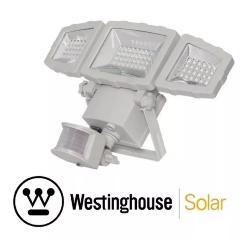 Westinghouse Lámpara Solar Seguridad Tripe Cabeza Westinghouse 2000 Lumen