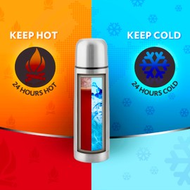 Borosil 500-BLACK Hydra Thermo, Medium, Silver