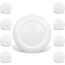 JULLISON 8 Pack 6 Inch LED Low Profile Recessed & Surface Mount Disk Light, Round, 15W, 900 Lumens, 3000K Warm White, CRI80, Driverless Design, Dimmable, ETL Listed, White