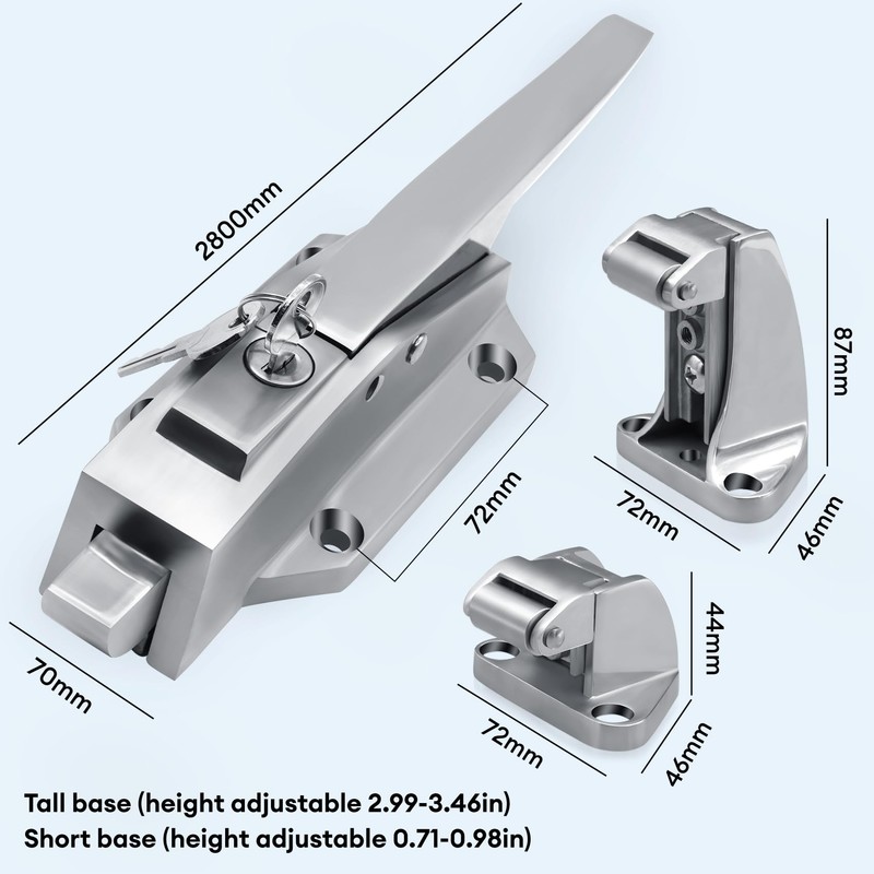 Darella Walk in Cooler Latch Handle, 304 Stainless Steel Freezer