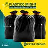 Plastico Extra Tall Kitchen Trash Bags - 18 Gallon, Black,