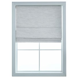 Everyday Celebration Roman Shades for Windows, Washable Cordless 100% Blackout Roman Window Shades Pull Down Window Treatment, Blackout Blinds & Shades with Woven Fabric, 34" W X 64" H, (Light Stone)