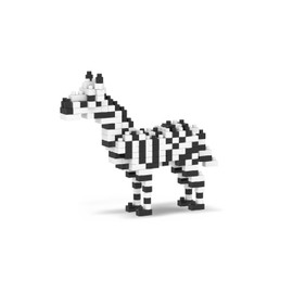 BOROLA Mini Animal Building Blocks Set Running Animal World Micro Block Toy Cute Colorful Creativity Puzzle for Kids Pocket Sized STEM Educational Miniature Brick(Zebra Blocks)