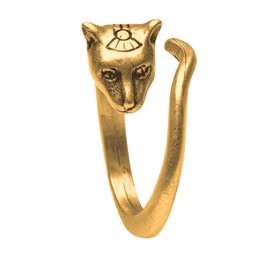 MUSEUM REPRODUCTIONS Egyptian Bastet Cat Ring - Adjustable