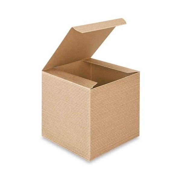 A1 Bakery Supplies Kraft Gift Boxes, 4X 4 x 4 Inch, Brown, Pack of 10