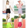QooNoo Girls Pleated Tennis Skirts with Shorts Athletic Skirt with
