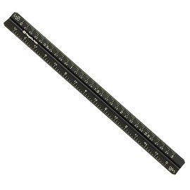 Niigata Seiki SK TSBA-15KD Aluminum Triangular Scale Quick Level Scale for Architects 5.9 inches (15 cm), Black