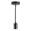 Knightsbridge 6 Inch E27 Contemporary Pendant Set in Matt Black