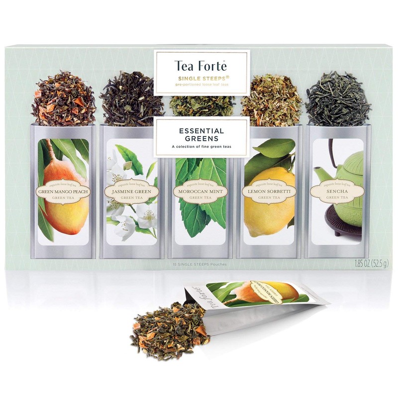 Tea Forte Single Steeps Loose Leaf Tea Sampler, Assorted Variety