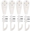 [60 Pack] Concrete Wall Hooks - PinCute Wall Picture Hangers
