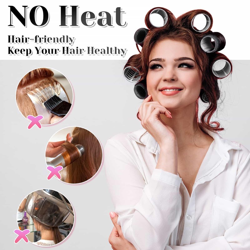 Rollers Hair Curlers 30Pcs Set with 3 Sizes (6 Large,