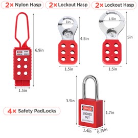 Lockout Tagout Kit - Electrical Loto Kit, Lock Out Tags, Lockout Tagout Safety Padlocks, Lock Out Tag Out Kit for Vehicles/Automotive in Electrical/Industrial/Mechanical