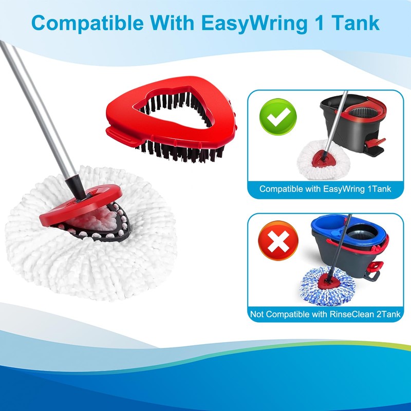 8-Pack Spin Mop Head Replacement for O Cedar Easywring 1-Tank