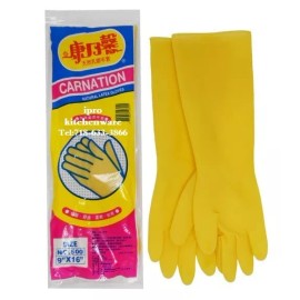 Carnation Latex Gloves #500 Size: #9 x 16"  *(12 Qty of Package)