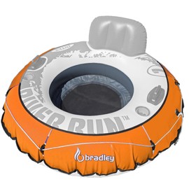 Heavy Duty River Tube Cover Only; Made in USA to fit River Run Tube; Compatible with Intex Inflatable River Run River Float Tube & Most 53" River Tubes Orange (Cover Only)