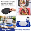 StayPut Premium Non-Slip Placemats - Rectangular & Circular Designs for