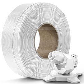 Creality PETG Filament Refill 1.75mm 3D Printer Filament, 1kg (2.2lb) Refilament for Bambu Lab Reusable Spool, Dimensional Accuracy ±0.03mm, White