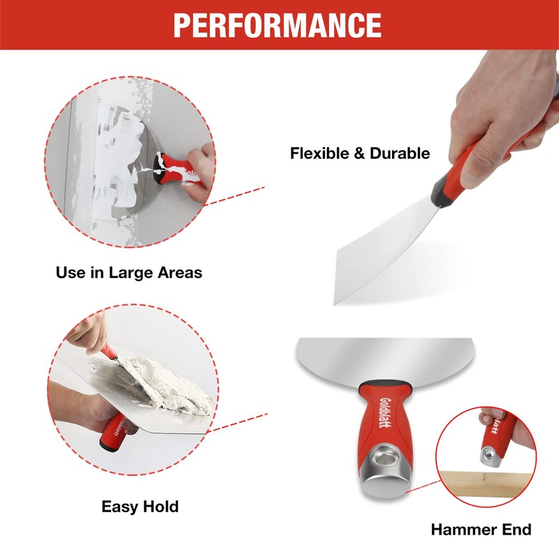 Goldblatt Premium Drywall Hand Tool Kit - 13” Aluminum Hawk