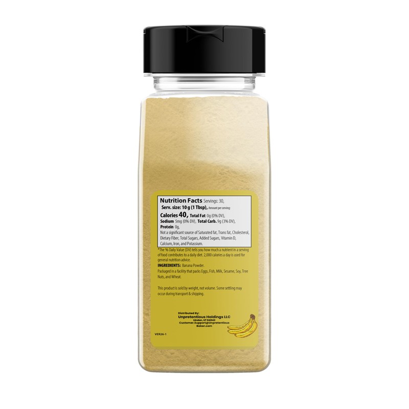 Unpretentious Banana Powder (2 Cups), Great in Smoothies, Pancakes, and