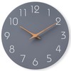 Mosewa Wall Clock 8 Inch Gray Battery Operated Silent Non
