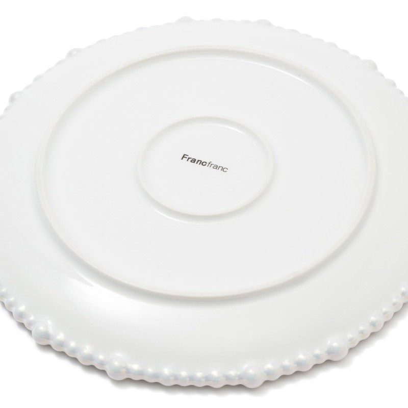 Francfranc Pearl Plate M White Dinnerware Dish Western Plate