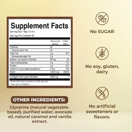 Collagen Coffee Creamer by Owl & Ox – Biotin-Infused for Healthy Hair, Skin & Nails | Keto, Dairy-Free, Sugar-Free, Gluten-Free | Liquid Salted Caramel | 30 Servings