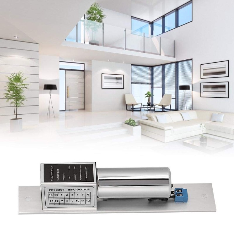 Electric Drop Bolt Plug Narrow Door Lock, DC12V 2-Wire Normal