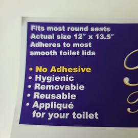 Toilet Tattoos Leopard Print Round Toilet Seat Lid Cover Decor Reusable Vinyl