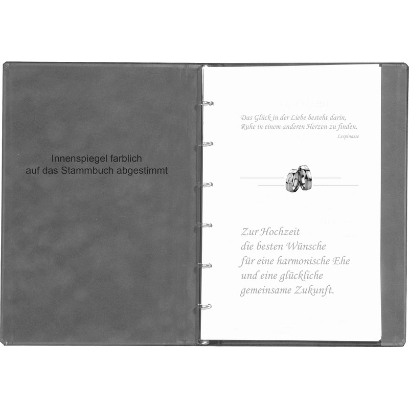 A5 Family Record Book Astrology Tree - Bordeaux, Velour, Silver