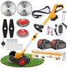 Cordless Weed Wacker with Wheels, 5-in-1 Electric String Trimmer, Battery