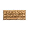 Impecca Custom Carved Bamboo Bluetooth mini Keyboard, with Black Edging