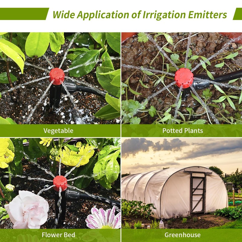 50pcs Drip Irrigation Emitters Drip Emitters for 1/4" Drip Irrigation